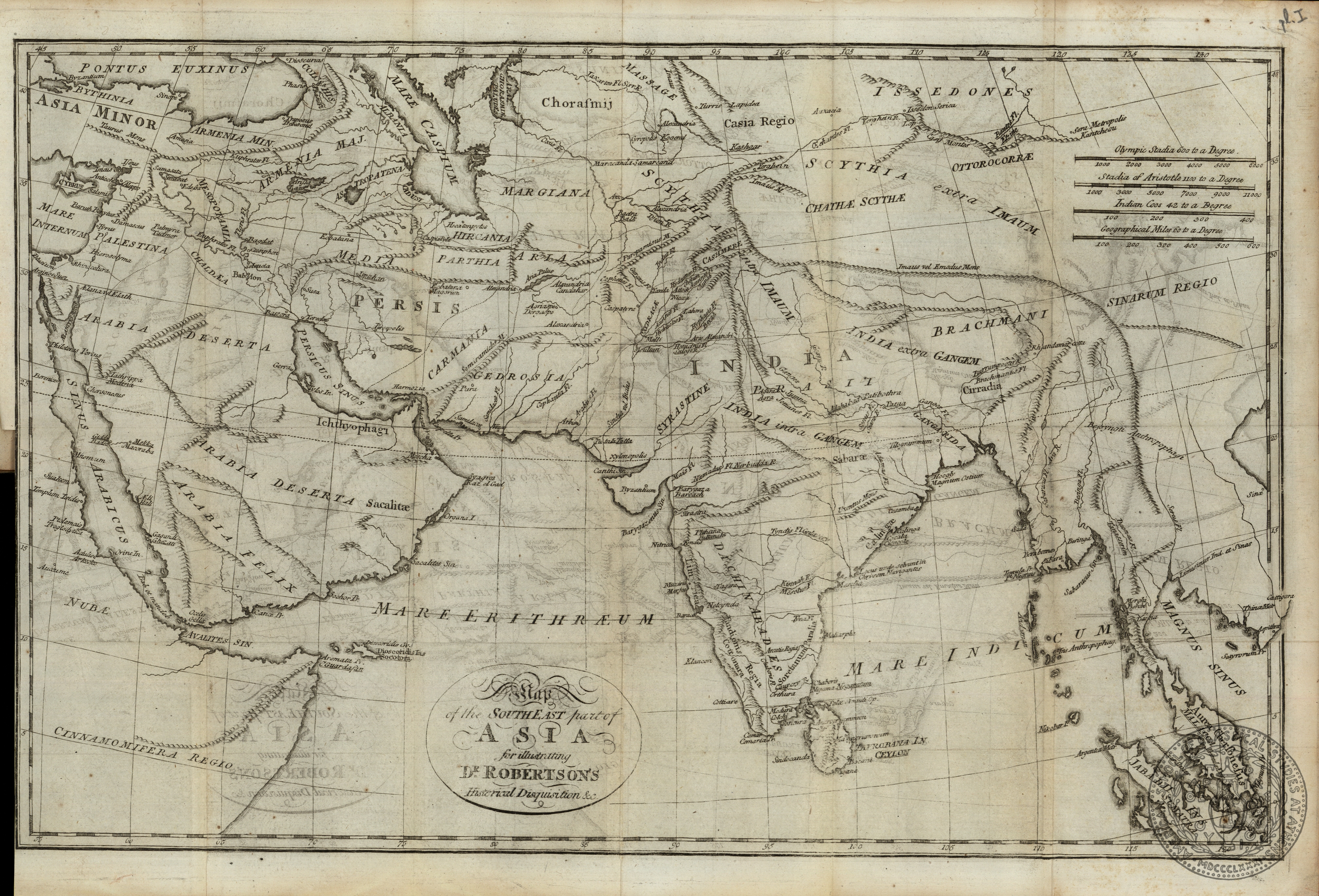 Map of the southeast part of Asia for illustrating D.r Robertson's historical disquisition etc.